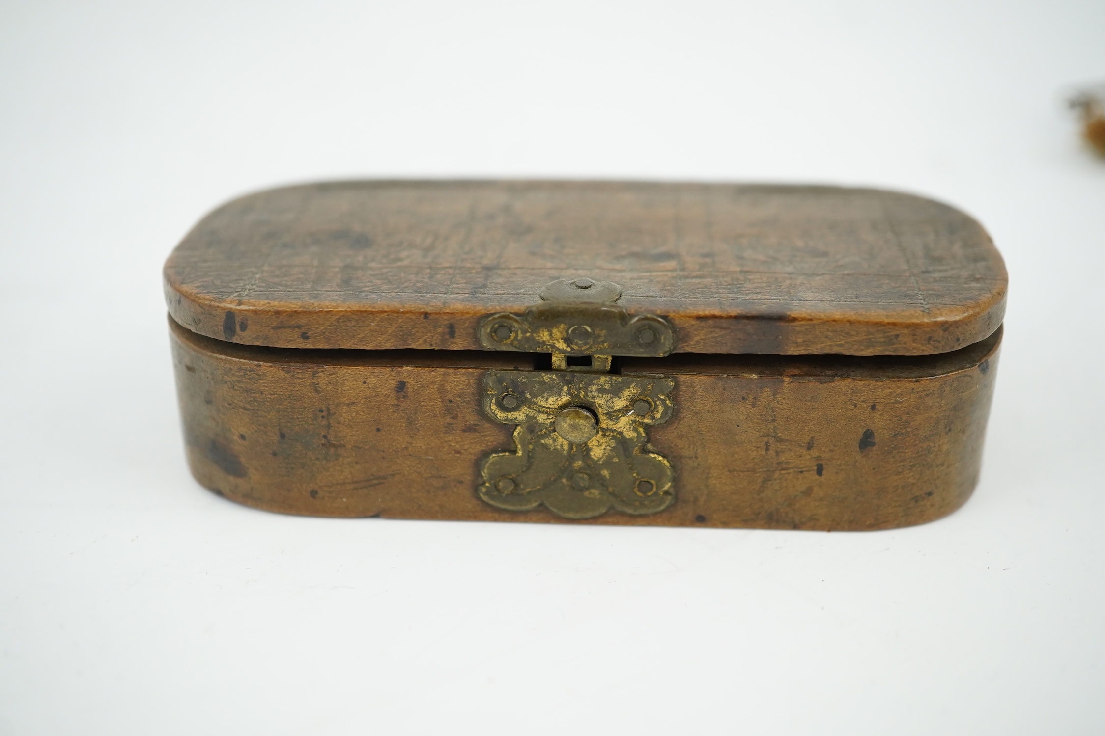 A cased set of late 17th century gold scales labelled for 'James Tallman, At the Sign of the Porridge Pot, on London Bridge, London, all sorts of Scales Weights Beams and Stillerds [sic] and Gold Scales', in original woo